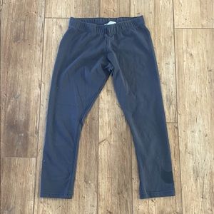 Gray Cotton Crop Legging